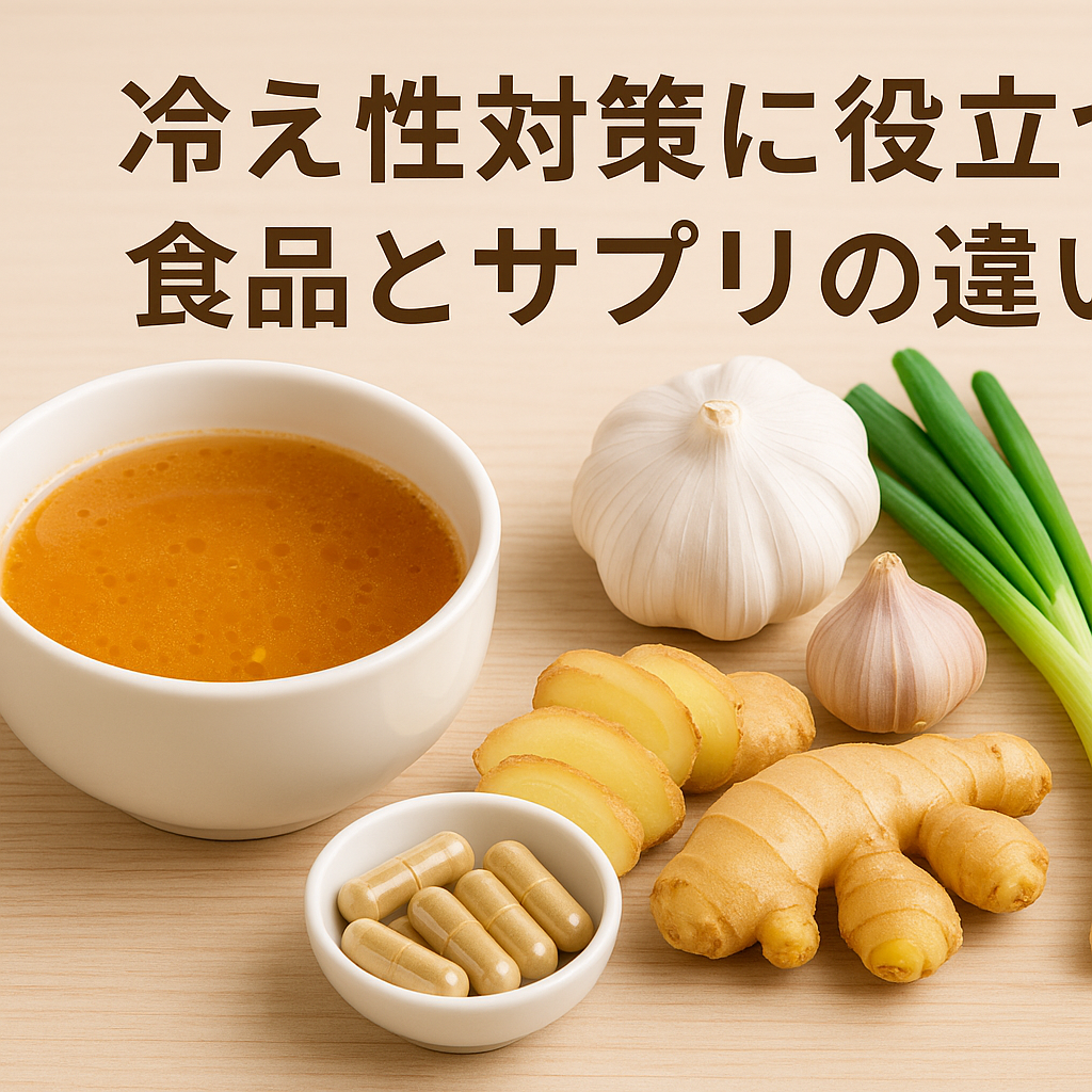 冷え性対策に役立つ食品とサプリの違い